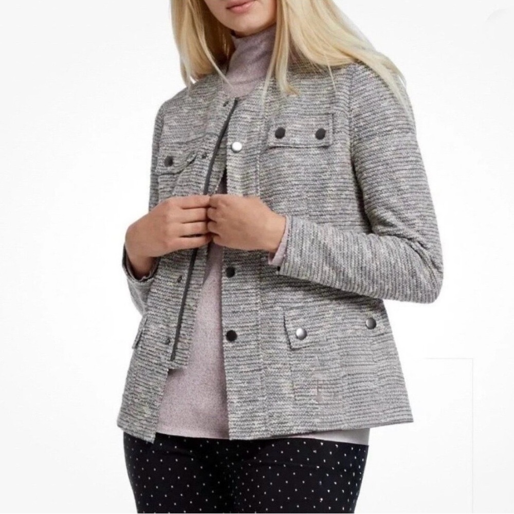 NIC+ZOE Black and White Tweed Blazer